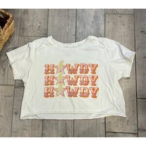 Prince Peter "Howdy" Distressed Cropped Graphic Tee - Size Medium